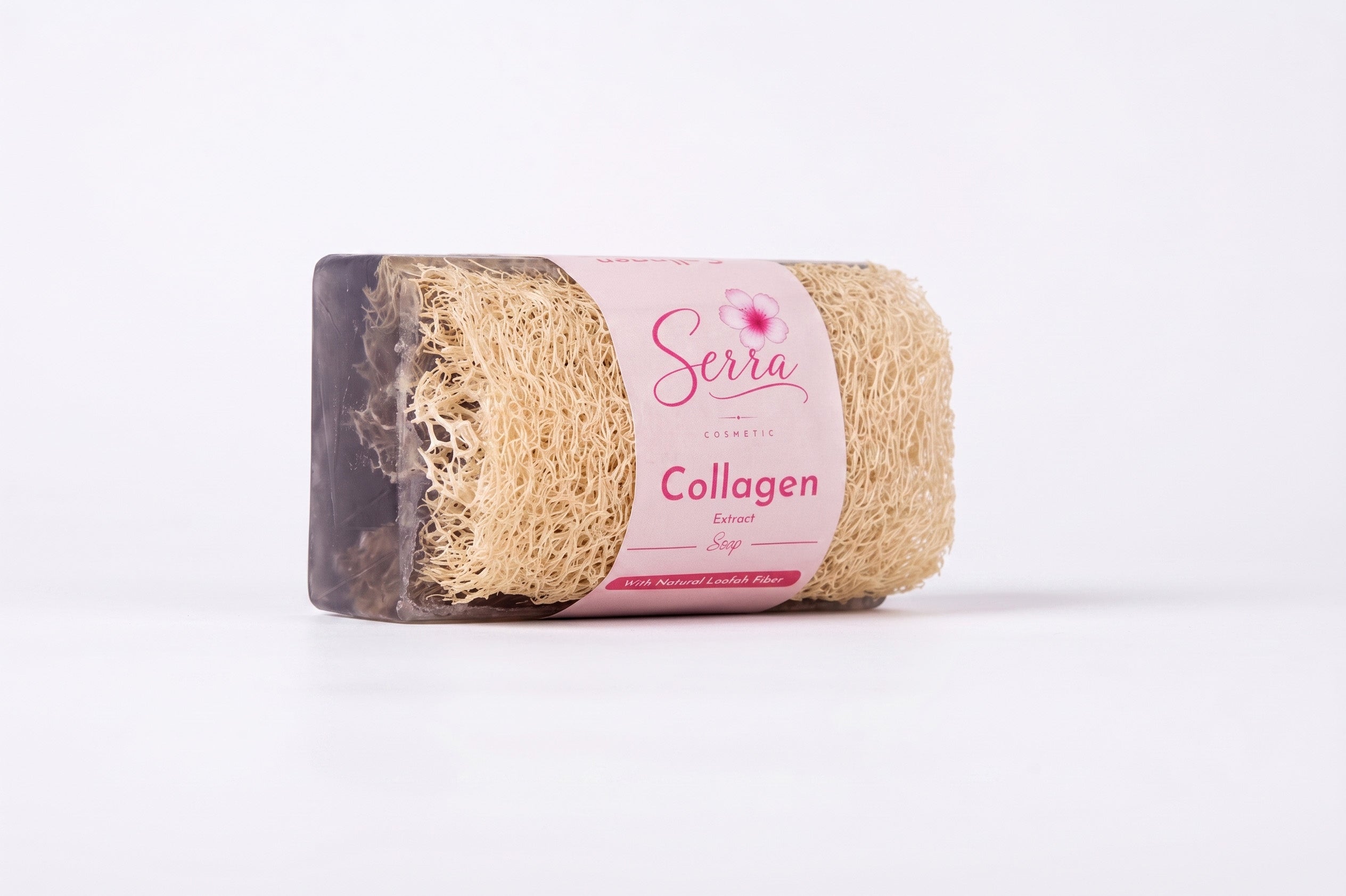 Serra Collagen Extract Soap with Natural Loofah Fiber