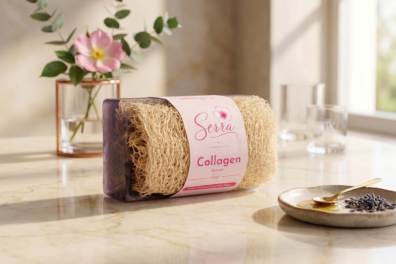Okay Serra Collagen Soap with Natural Loofah